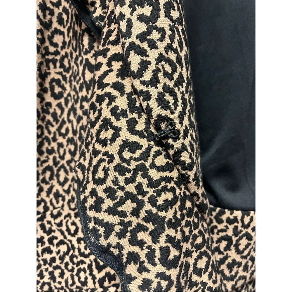 Preswick & Moore Leopard Ruffle Mob Wife Couture Peplum Jersey Jacket sz 3X EUC - Picture 3 of 7